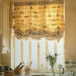 Kitchen Window Blinds Roman shades Treatment idea
