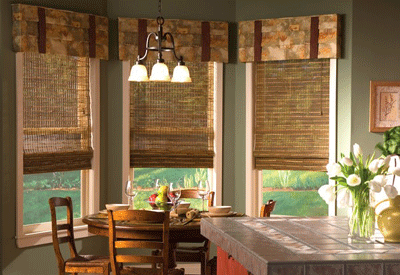 Kitchen Ideasbudget on Modern Kitchen Decorating Ideas  Bamboo Shades And Lambrequins Window
