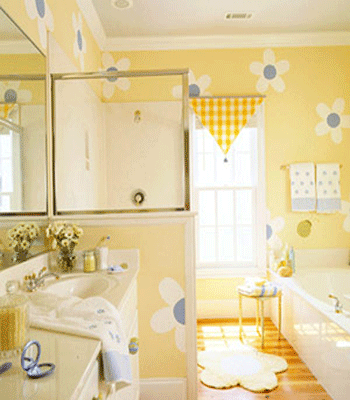 Bathroom Wall Cabinet on Kids Bathroom Ideas  Charming Girls Bathroom Decor