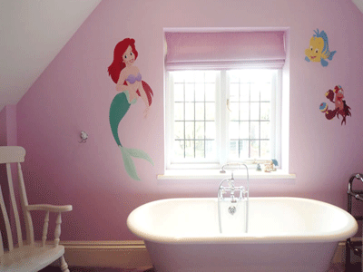  pink-mural-small-bathroom-ideas 