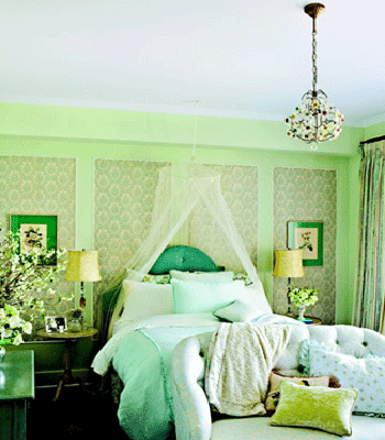 ideas for painting bedroom. -painting Green edroom