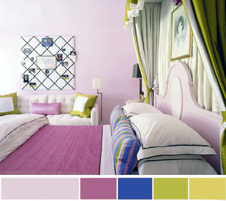 Green Bedroom Color Ideas on Bedroom Ideas For Spring Decorating Lilac Wall Paint Color Green