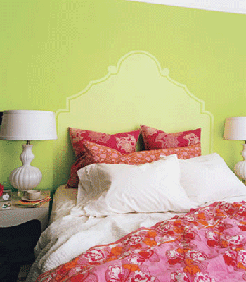  lime-green-bedroom Color Wall Mural 