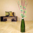 Spring Decoration Vase Green Vase Artifical Flower Arrangements