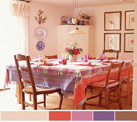 Kitchen Painting Ideas on Room Decor  Peach  Orange  Purple And Pink Ideas For Spring Decorating