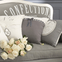gray-white living room furniture cushions