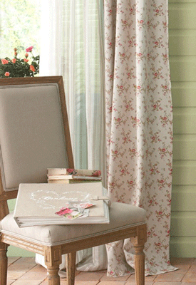  Window Treatment floral curtains-green-paint-colors 