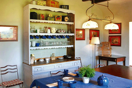 Tuscan style furniture, shelves and tables Country Kitchen Decorating Ideas