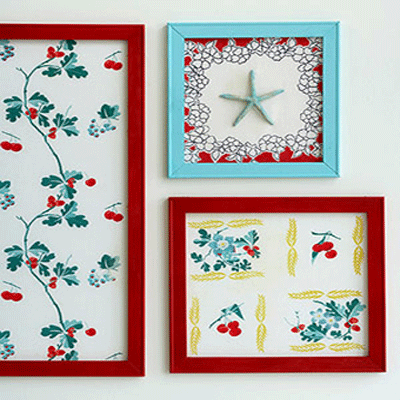 Craft Ideas Extra Fabric on Ideas With Floral Fabric Patterns And Picture Frames  Framed Fabric