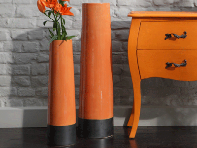  orange-furniture-painting Decor Accessories Vases Flowers 