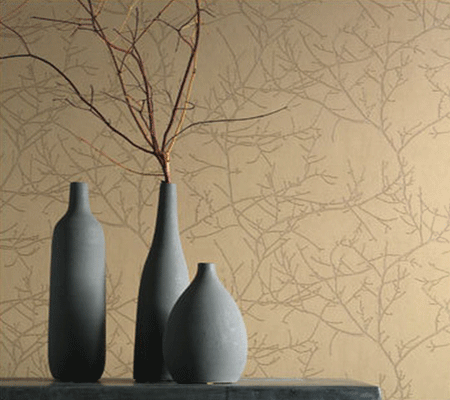 Vintage Wallpaper on Wallpapers For Interior Design In Eco Style Branches Modern Wallpaper