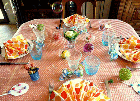 Table Decoration Ideas on Table Decoration Polka Dot Floral Centerpiece Ideas