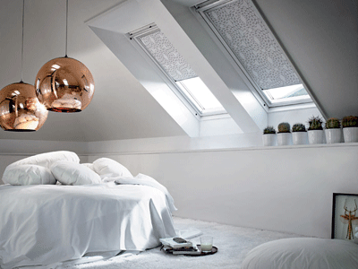 Room Decor attic loft ideas-modern blinds