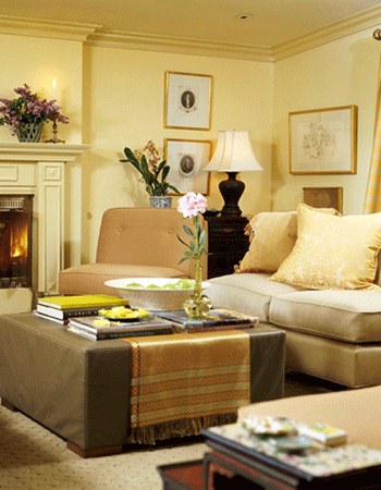 Living Room Design Tips on Room Paint Colors  Golden And Light Brown Colors For Living Room