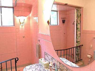  Cream Wall Color-pink tile bathroom designs 