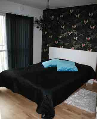 Blue Wallpaper on Black And White Wallpapers Bedroom Wallpaper Interior Design