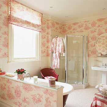 Cream-light-pink Ideas-for-bathroom-decoration-Wallpaper