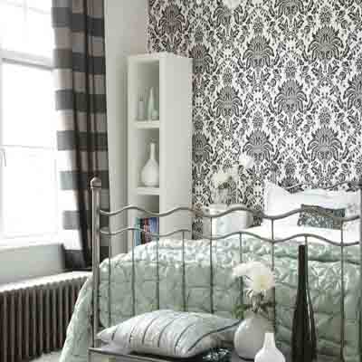 black and white Wallpaper Modern Bedroom Decoration Ideas
