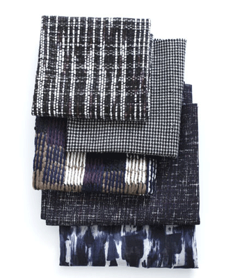 modern home decor fabrics and white-gray-black