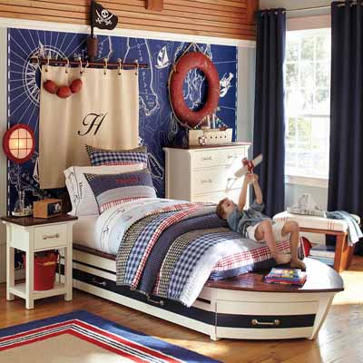Nautical Bedroom Decor, Bright Colors, Fun Decorating Ideas for Kids
