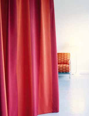 red-orange stripe modern-living-room-colors
