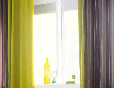 yellow-green Curtain Fabric Feather Decoration Ideas 