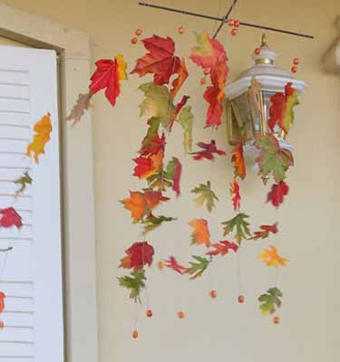 Craft Ideas Decorating on Fall Decorating Ideas Door Decoration Leaves
