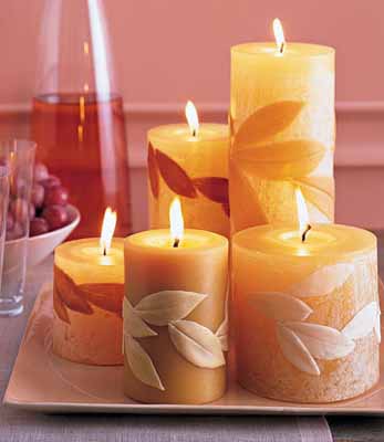 Fall Decoration Ideas Candle center piece table decoration