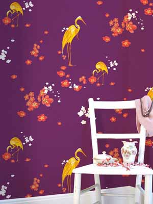  purple-wallpaper Retro Wallpaper Pattern Birds 