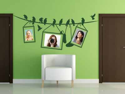 Wall Interior Design on Images Birds Wall Stickers Interior Decorating Design