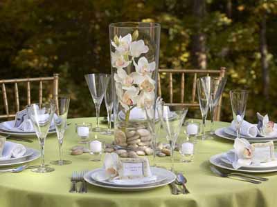 summer party table setting-floral Centerpiece Ideas
