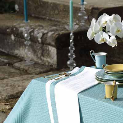 white blue table decoration tablecloth napkins