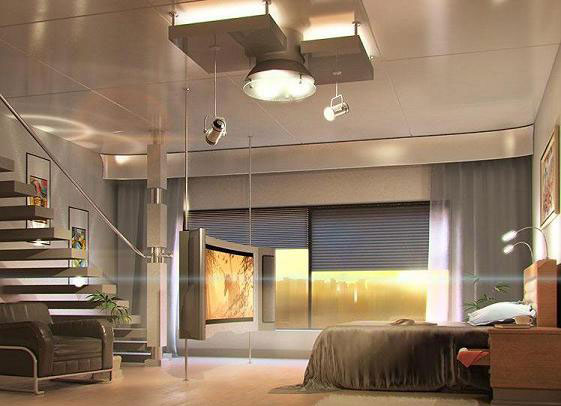 Techno Interior Design Style, Contemporary Room Decorating Ideas
