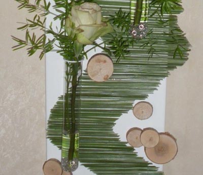 flower arrangement and ideas for wall decoration