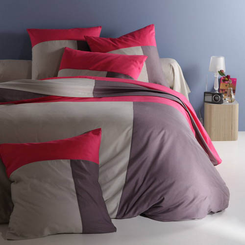 gray and pink pirple bedding sets are modern bedroom ideas