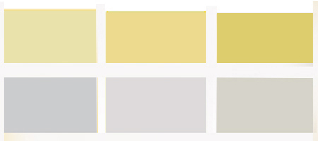 light gray and yellow color scheme for the interior decoration ideas in autumn