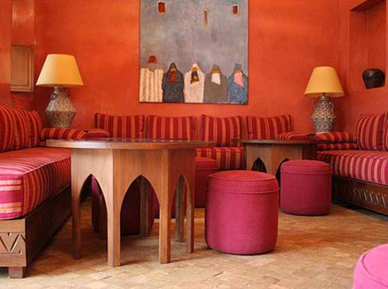Morocco décor and ideas for the Moroccan decoration in pink color