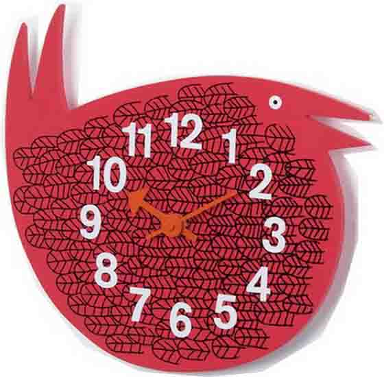 red bird clock decoration ideas for children's rooms