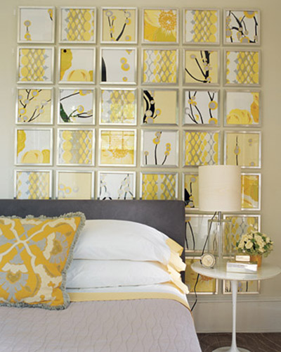yellow and gray wall decorating ideas for fall