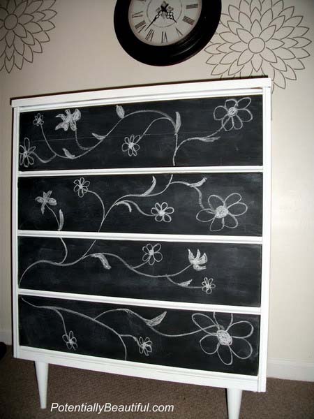 black and white painting ideas for furniture decoration