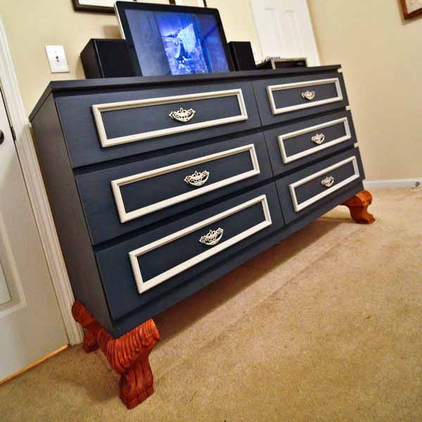 panel painting for a dresser and ideas for furniture decoration