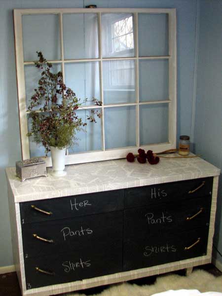 blackboard paint for painting furniture in black and white colors