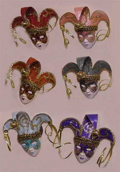 Modern Wall Decoration with Venetian Masks Made for a Masquerade