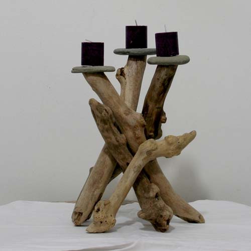 Driftwood Bastelideen and table decorations, candlesticks