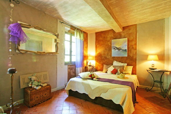 French country furniture, bed and colorful rooms Ideas