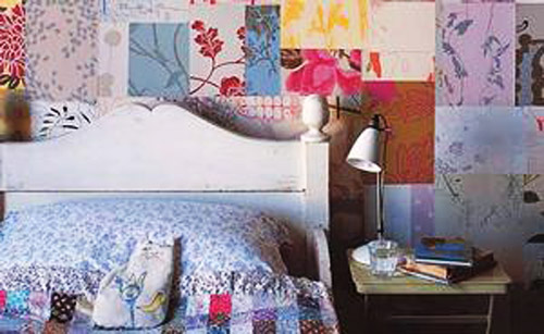 Patchwork wall decor ideas for modern bedroom decorating