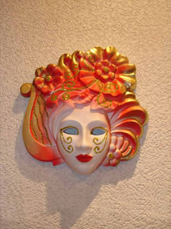 Venetian masks for a masquerade create beautiful wall decor art