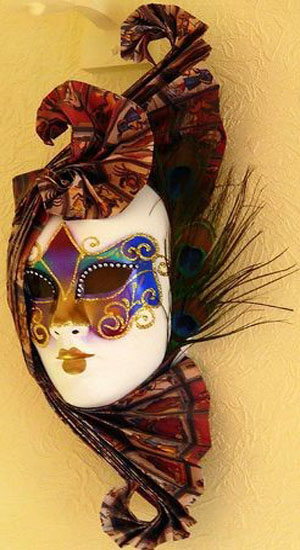 made Venetian mask for a masquerade is a modern wall decorating ideas