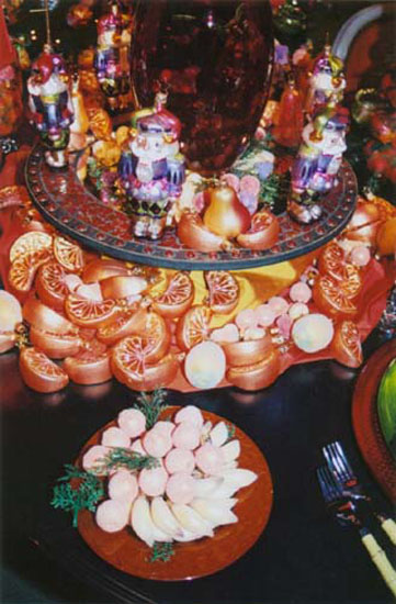 exotic fruits for christmas decorating