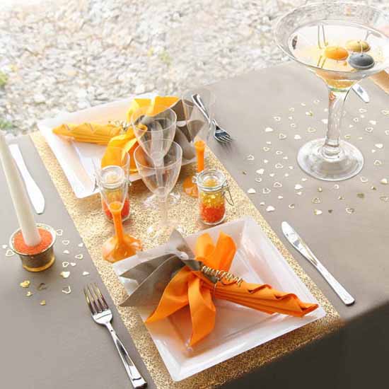 Table Decoration Ideas, Orange Colors for Fall Decorating